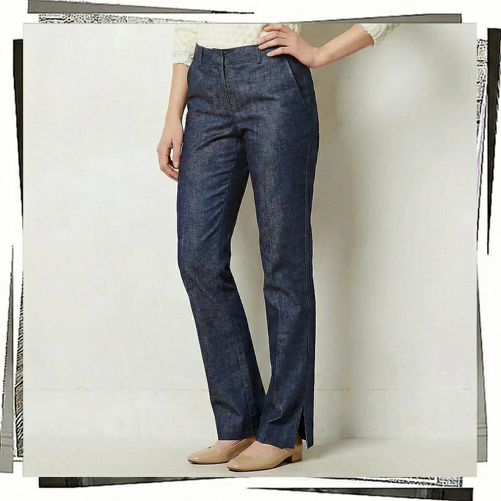 Vintage 2005 Silvery Blue Mid-Rise Straight Leg Trouser Pant (2) by Liquid